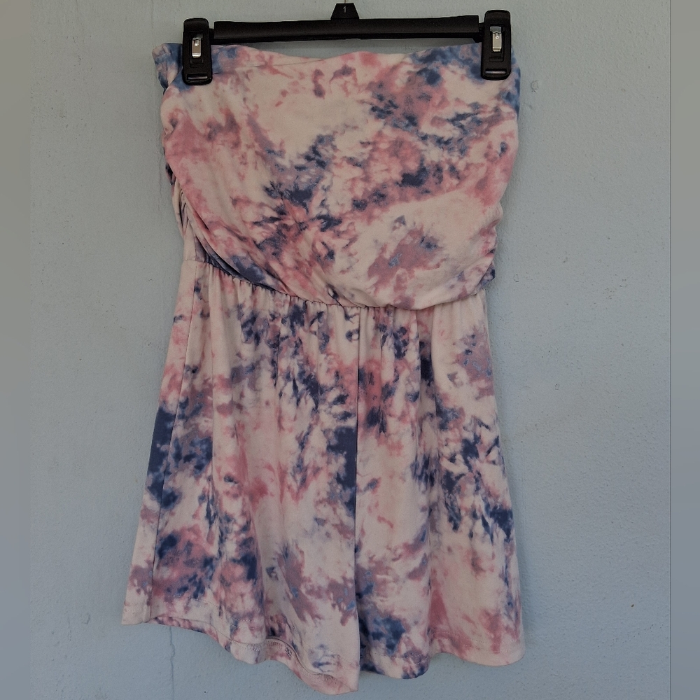 Cute Tie-Dye Strapless Romper